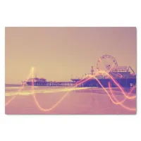 Santa Monica Pier Pink Lightning Edit Tissue Paper