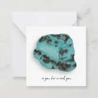 *~*  TURQUOISE Gemstone AP64 Flat Note Card