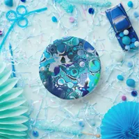 Blue Sea Bubbles Abstract Art  Paper Bowls