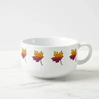 Hand drawn Autumn Leaves Soup Mug