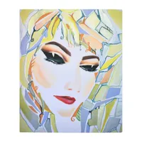 Surreal Exotic Female Watercolor Painting Metal Print