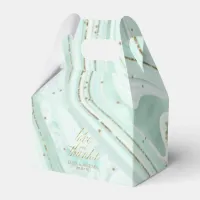 Abstract Agate Wedding Mint V1 ID827 Favor Boxes