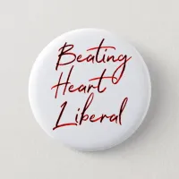 Beating Heart Liberal Minimalist Typography Button