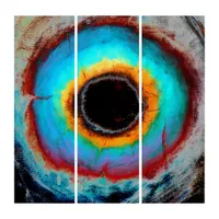 Black Hole Revelation Universe Nebula Watercolor Triptych