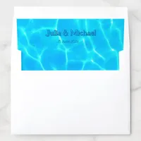  Azure Turquoise Bleu Water Reflection Minimalism Envelope Liner