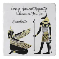 Golden Pharaoh’s Blessing: Ancient Egyptian Art Trivet