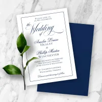 Elegant Navy Blue and White Wedding