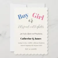 Boy or Girl, What Will It Be Gender Reveal Invitation