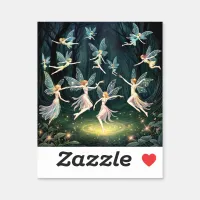 Enchanted Forest Dancing Faeries Sticker