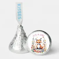 It's a Girl | Baby Fox and Flowers Baby Shower Hershey®'s Kisses®