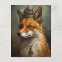 Red Fox in a Crown Postcard