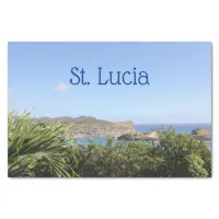 Scenic Caribbean Island Saint Lucia Tissue Paper