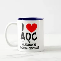 I Heart AOC | I Love A.O.C. | Ocasio-Cortez Two-Tone Coffee Mug