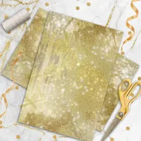 Twinkle Lights On Luxury Glam Gold Glitter Foil  Tissue Paper