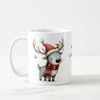 Cute Reindeer Merry Christmas Coffee Mug