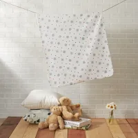 Christmas snowflakes and dots pattern baby blanket