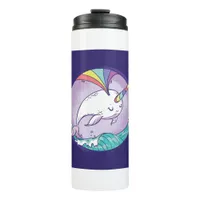 Rainbow Narwhal Thermal Tumbler