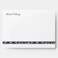 damask purple envelopes