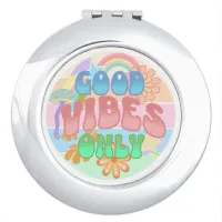 Good Vibes Only | Retro Vintage  Compact Mirror