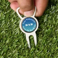 Dad You're The Best By Par | Blue Geometric Divot Tool