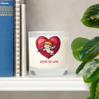 Cupid on Red Heart Scented Candle