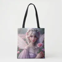 Beautiful June Fairy in Roses Tote Bag