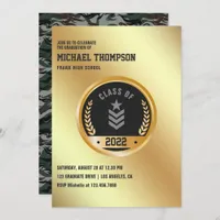 Army/Military themed Graduation Party Invitation