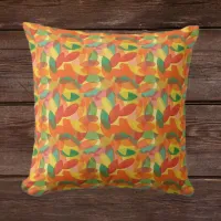 Abstract Leaves Thanksgiving Throw Pillow