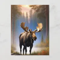 *~* Nature STREAM AP49 MOOSE Forest  Postcard