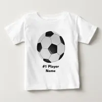 American Soccer or Association Football Ball Name Baby T-Shirt