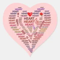 Words of Heart Heart Sticker