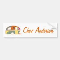 Retro Art Caravan Owner's Bumper Sticker