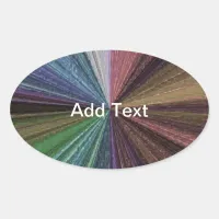 Circular Gradient Earthy Rainbow Oval Sticker