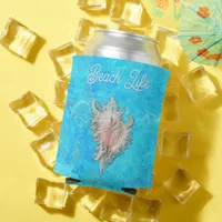 Conch Shell "Beach Life"  Can Cooler