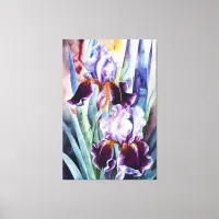 *~* PLUM Iris  Flower Artsy Iris Painting AP84 Canvas Print