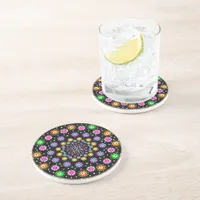 Colorful Dot Mandala Coaster