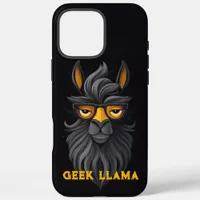 Angry Geek Llama Black iPhone 16 Pro Max Case