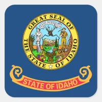 Idaho State Flag Square Sticker