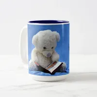 Teddy Bear Time to Read, KOA Two-Tone Coffee Mug