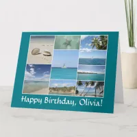 Caribbean Photo Collage *customize* Name Card