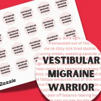 Vestibular Migraine Warrior Chronic vertigo Button Classic Round Sticker