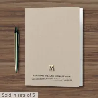 Elegant Monogrammed Portfolio Folder