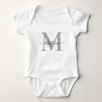 Personalize Monogram Initial Name Baby Bodysuit
