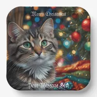 A Merry Festive Christmas Holiday  Paper Plates