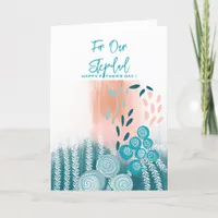 Abstract Floral Stepdad Father's Day Card