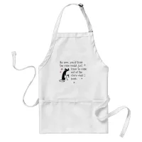 Wine Should Know Funny Quote with Black Cat Adult Apron