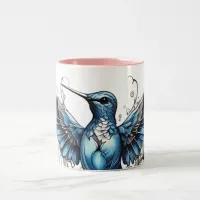 Cute Hummingbird collection of Kitchen  Two-Tone Coffee Mug