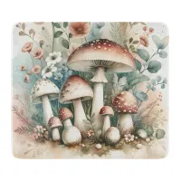 Cottage Core | Vintage Mushrooms and Flowers  Cutting Board