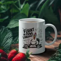 Chicken Who Speaks Fluent in Fowl Language Coffee Mug