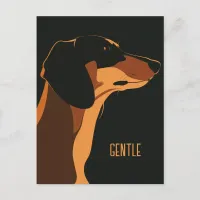 Brown Dachshund Postcard